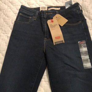 Levi high rise skinny ankle jeans